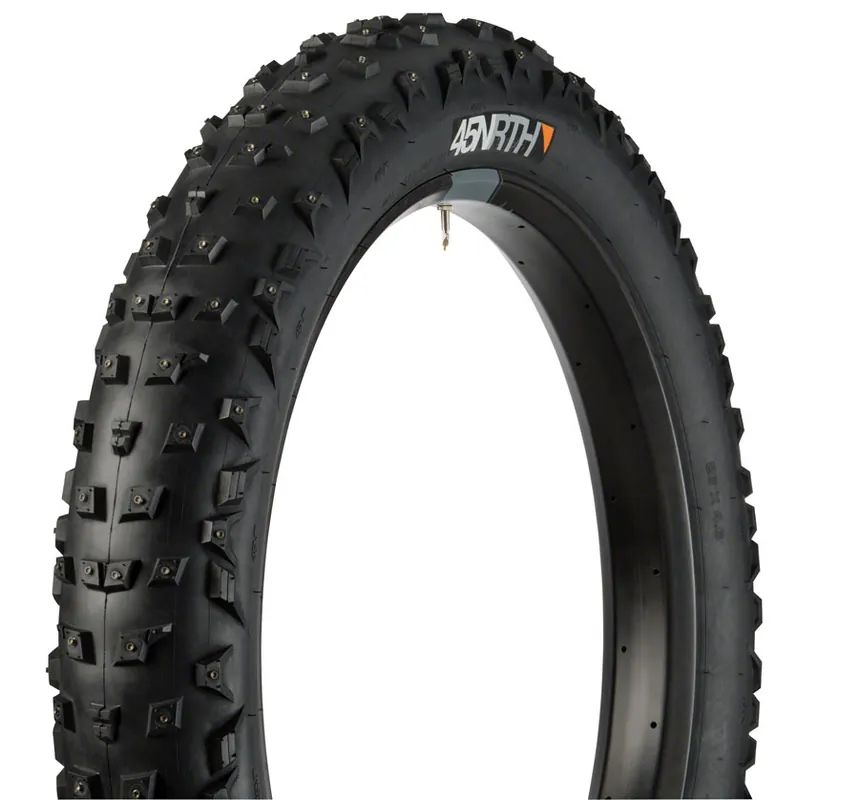 45NRTH Wrathchild Tire - 27.5 x 4.5 Tubeless Folding Black 120 TPI 252 XL Concave Carbide Studs  | Bikeparts.Com While Supplies Last