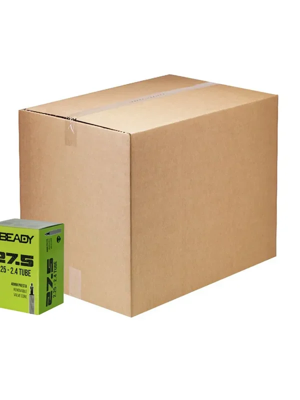 Fresh Stock Beady Butyl Tube 27.5x2.25-2.4" PV 48mm 50/count  | Bikeparts.Com
