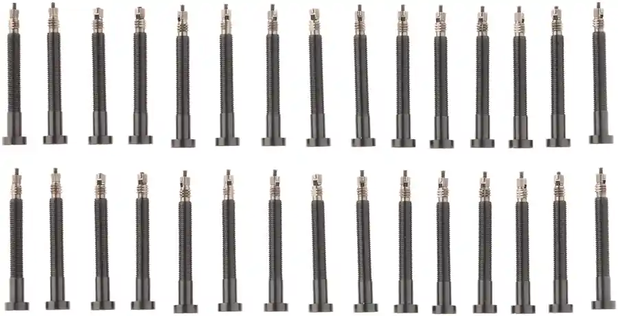 Limited Edition Muc-Off Tubeless Valve Box Refill - Black 44mm Stem Pack of 30  | Bikeparts.Com