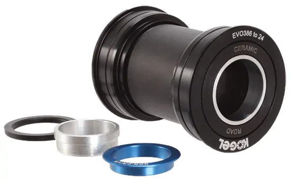 Certified Kogel Bearings BB386EVO-24mm (Road) Alloy Bottom Bracket - Black  | Bikeparts.Com