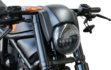 Cult Werk Headlamp Mask Night Rod Style In Gloss Black Finish For Harley Davidson 2002-2011 V-Rod & Night Rod Motorcycles (HD-ROD083) While Supplies Last