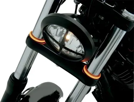 Custom Dynamics Truwrap Turn Signals With Amber/Amber L.E.D For 49MM Forks (TW49AA) Wholesale