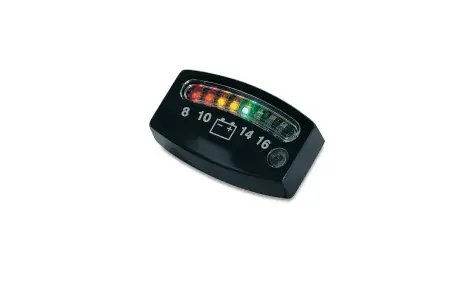 Kuryakyn LE.D. Battery Gauge In Black Finish (4218) Special Discount