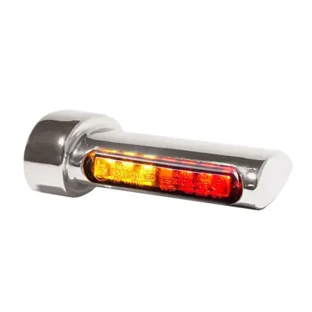 Heinz Bike Winglets LED Turn Signals in Chrome Finish With Integrated Brake And Rear Lights For 1995-2017 Dyna, 1993-2024 Softail, 1993-2020 Sportster, 2008-2013 XR1200 Models (HBWL3TS-C) Factory Price