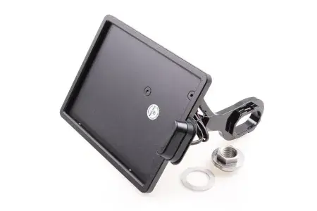 Instant Buy Cult Werk Side Mount License Plate Holder With Slide In Frame Austria 210mm X 170mm Black Powder Coated For Harley Davidson 2018-2023 Softail Models (Except 2019-2020 FXDRS 114) (HD-BRO038-A-F)