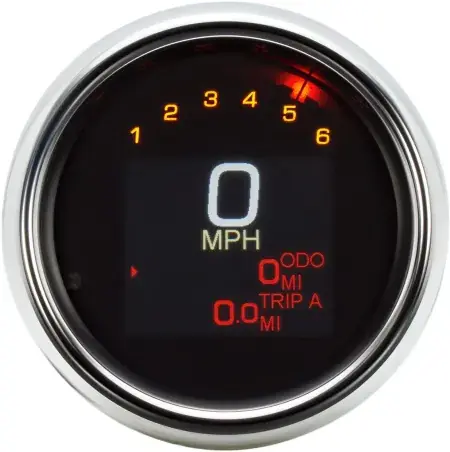 Next Day Delivery Dakota Digital MLX Series Gauge Speedo in Chrome Finish For 1994-2003 Sportsters & Dyna Models With Carb (MLX-3000)