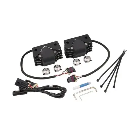 Accel Stealth Cop Supercoils Kit in Black With Polished Fins For 2007-2023 XL Models (140414B) Hot Deal