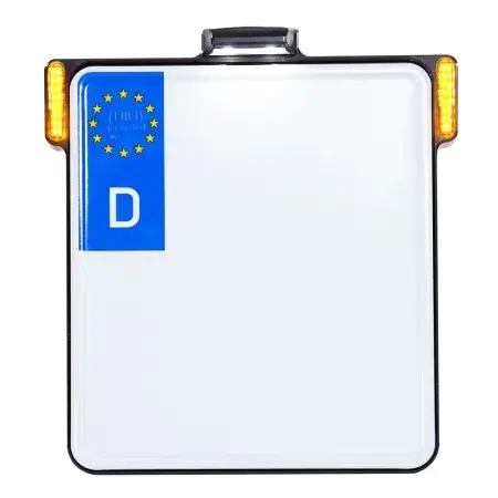 Today Only Heinz Bikes All In One 2.0 License Plate Holder In Chrome With Turn Signals & License Plate Light (Germany 180mm x 200mm) (HBKZ-MB-TS-C)