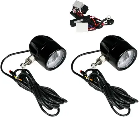 Custom Dynamics ProBEAM L.E.D. Halo Fog Lights In Black For Harley Davidson 1997-2013 Motorcycles (PB-FOG-HD-B) Weekend Sale