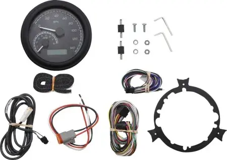 Get Yours Dakota Digital MVX Series Analog Gauge Systems in Black/Gray/Black Finish For 1993-2003 FLHR, 1996-2003 FXST/FLST And FXDWG Models (MVX-2002-KG-K)