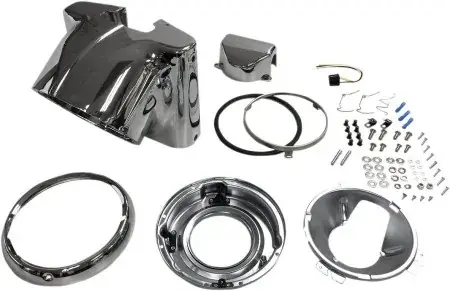 Popular Drag Specialties Headlight Nacelle Kit For 7 Inch Headlight In Chrome For Harley Davidson 2000-2017 Softail Models (L20-0629C)