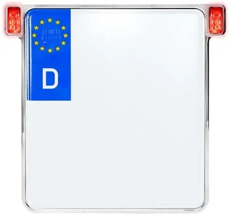 Exclusive Offer Heinz Bikes All In One 2.0 License Plate Holder In Chrome With Brake Light, Taillight & License Plate Light (Germany 180mm x 200mm) (HBKZ2.0-MB-RL-C)