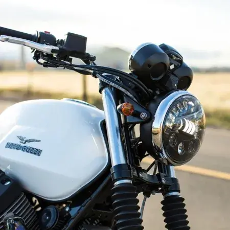 Last Chance J.W. Speaker 8790 LED Adaptive 2 Series Headlight With Chrome Bezel 7 Inch (18cm) With Mounting Ring (0555061)
