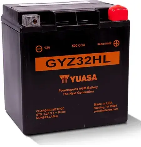 Yuasa GYZ Series High Performance Battery 500CCA For 1997-2025 Touring & 2009-2025 Trike Models (GYZ32HL) Secure Checkout