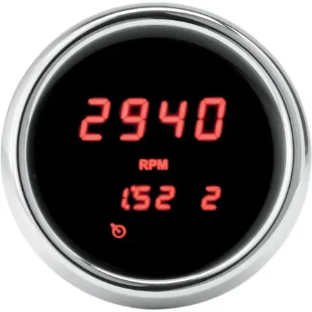 Dakota Digital Tachometer 3000 Series 3-3/8 Inch in Chrome Finish With Red LED For 2004-2013 FLHT/FLTR/FLHX, H-D FL Trike Models (MCL-36K-TCH-R) Trusted Brand