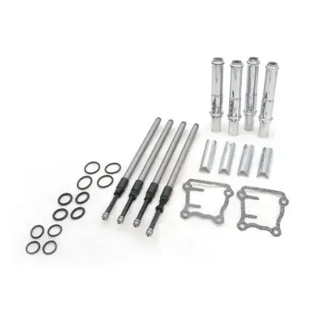 Money Back Guarantee S&S Quickee Pushrod & Cover Kit in Chrome Finish For Harley Davidson 1999-2017 TCA/B, 88 Inch Up To 124 Inch Engines (106-6051)